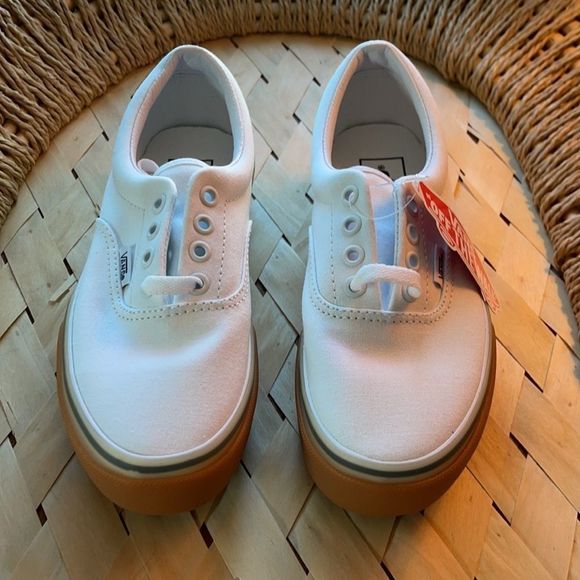 Vans Era Stacked White Checkerboard Sneakers - Picture 11 of 12